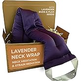 Victoria's Lavender Luxury Lavender Neck Wrap - Made in the USA | Microwavable Neck Heating Pad, Aromatherapy Wrap for Men &amp; Women, Filled with Lavender Buds &amp; Flax Seed, Relaxing Spa Gift