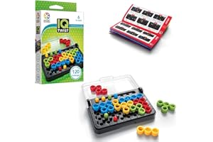 SmartGames IQ Twist, a Travel Game for Kids and Adults, a Cognitive Skill-Building Brain Game - Brain Teaser for Ages 6 & Up, 120 Challenges in Travel-Friendly Case
