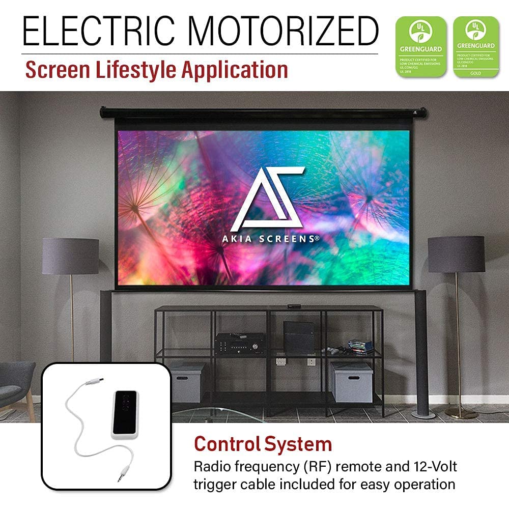 Mua Akia Screens 150 inch Motorized Electric Remote Controlled Drop ...