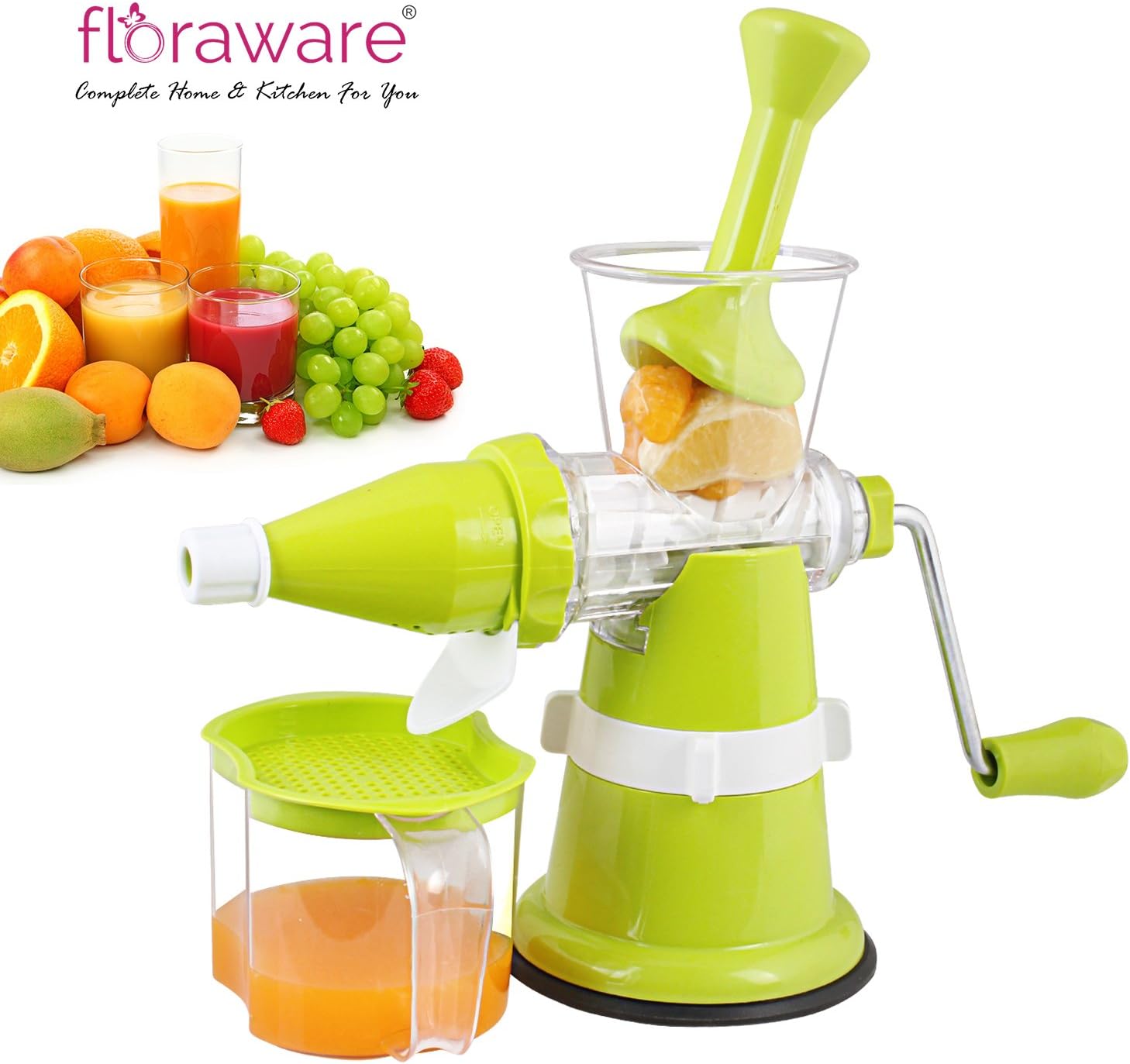 Floraware Plastic Hand Juicer, Green (Now-Green)