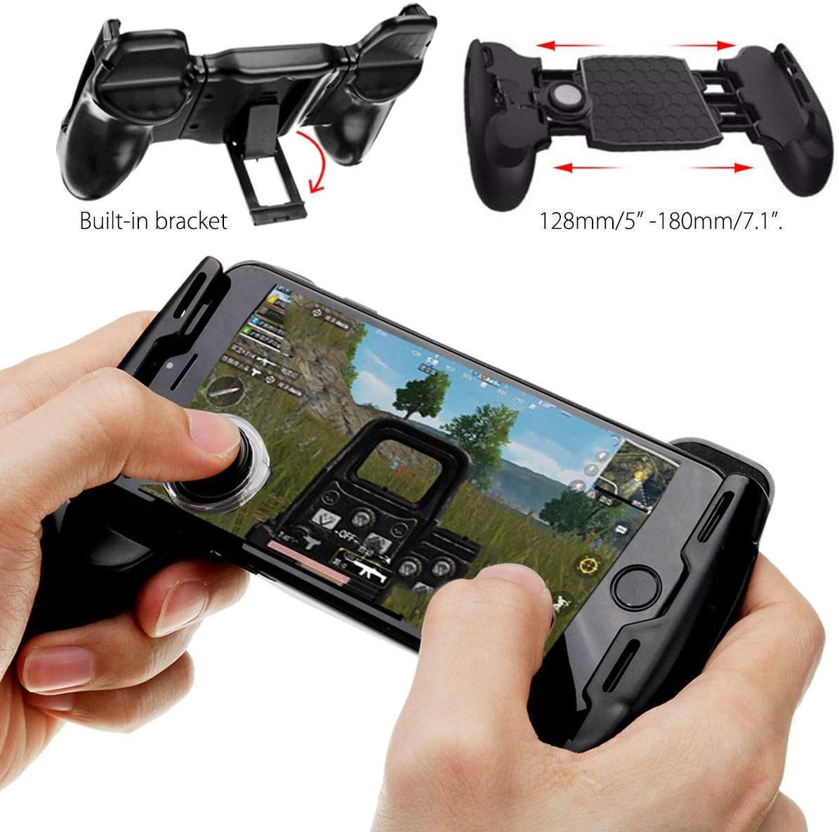 XBUZZ Mobile Game Controller Gamepad with Sensitive Shoot and Aim Fire Buttons for PUBG/Knives Out/Rules of Survival for…