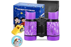 ARTOMIDE Kid Binoculars High Resolution Best Gifts for 3-12 Years Boys Girls Optics Shockproof Mini Compact Binocuolar Toys Folding Small Telescope for Bird Watching Camping Outdoor Play