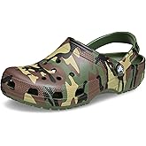 Crocs, Unisex, Classic Clog Seasonal Graphic, Army Green Camo, Men 12, Women 14, Medium