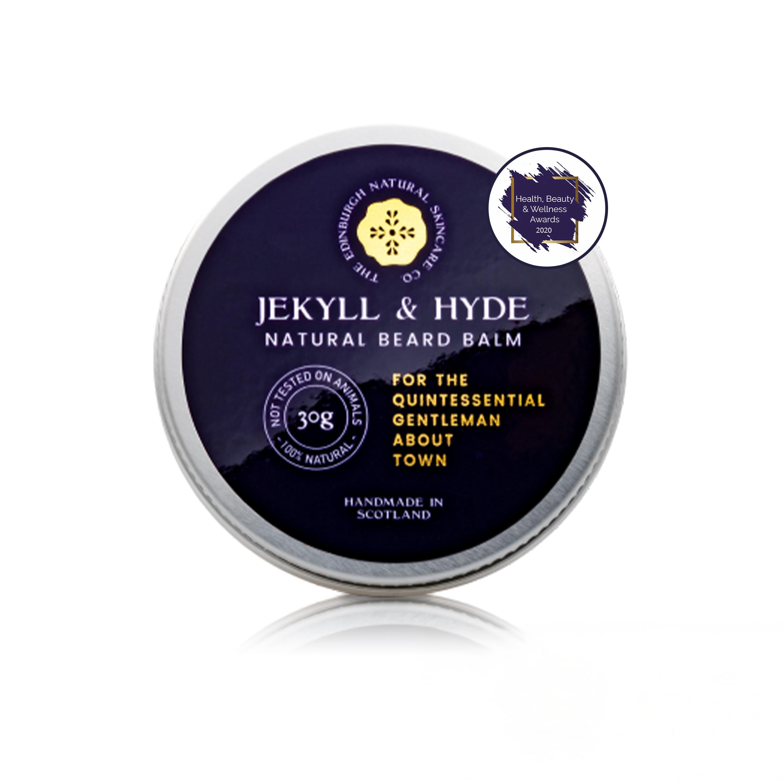 Natural Beard Balm for Men | Organic Shea Butter, Coconut Oil, Bees Wax | Moisturises, Softens, Soothes Facial Hair | 30g Jekyll & Hyde