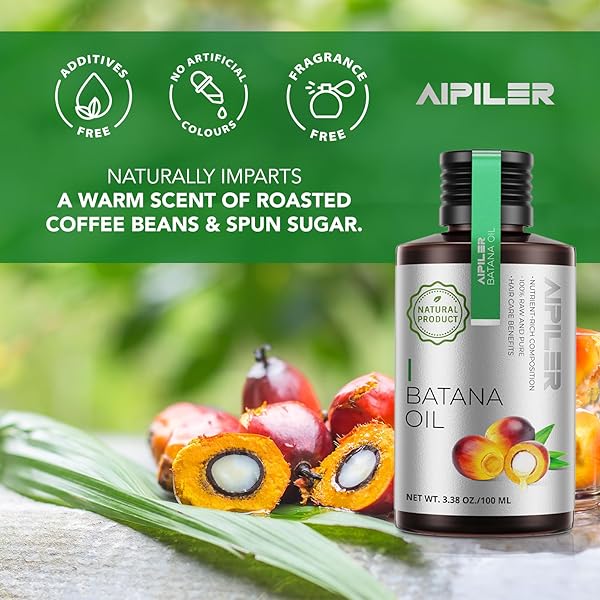 AIPILER ORGANIC BATANA OIL FOR HAIR STRENGTHENING: UNREFINED TREATMENT FOR CURLY/COILY/WAVY HAIR