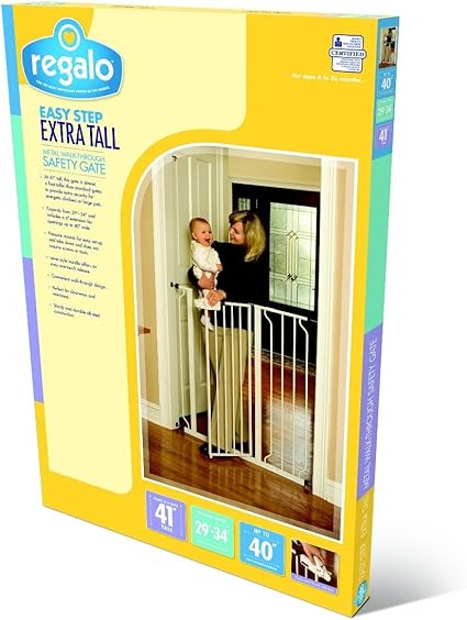 regalo easy step extra tall walk thru gate extension