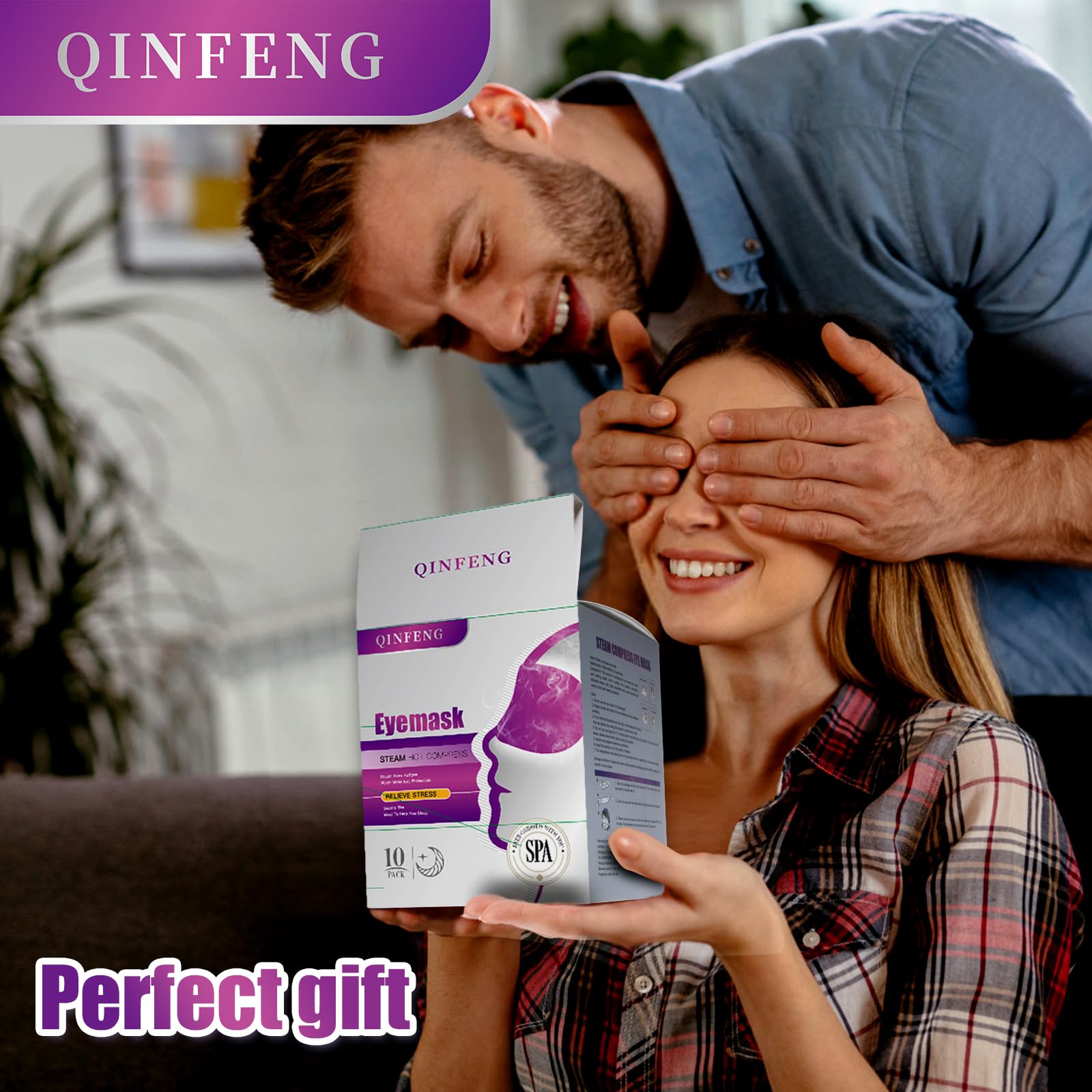 QINFENG 18 Packs Steam Eye Mask for Dry Eyes Self Heating Masks Cornea Care Rest Disposable SPA Warm Eye Compress Sleep Mask 30+ Minutes of Warmth for Reduce Eye Fatigue Travel Essentials (Unscented)