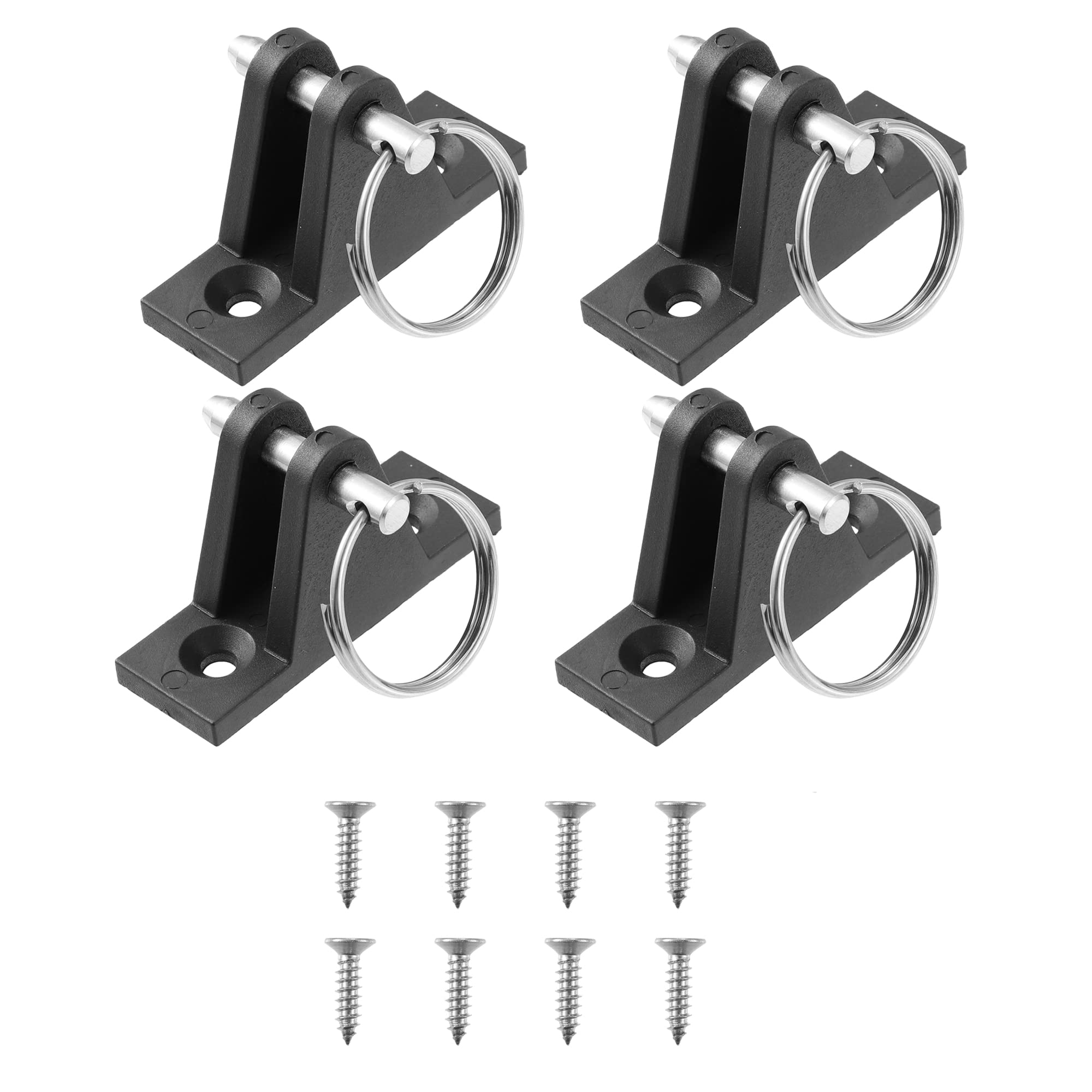 X AUTOHAUX 4pcs Nylon Deck Hinge with Pin and Ring for Bimini Boat Top Kayak