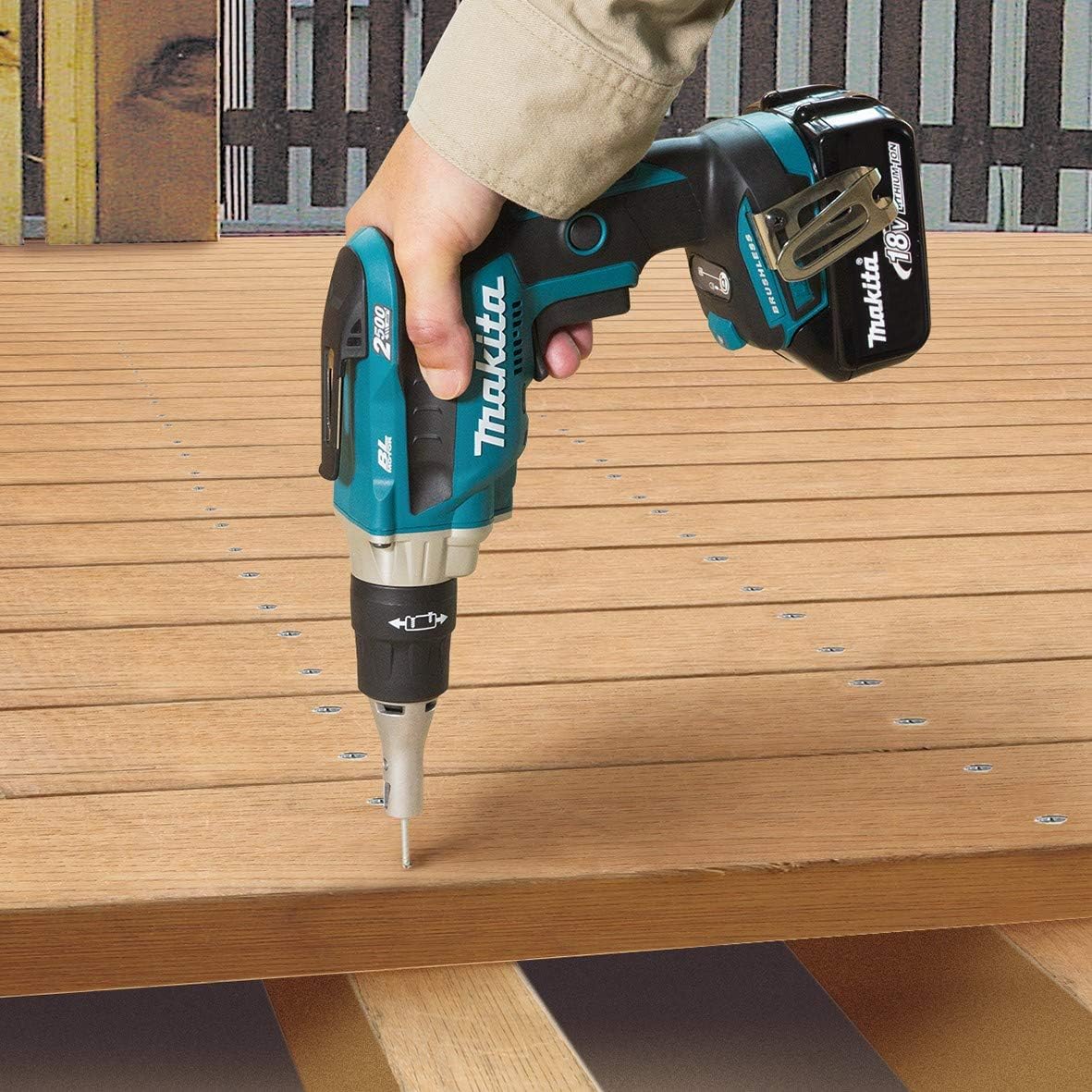 Makita DFS250Z 18V Brushless Drywall Screwdriver - Batteries and Charger Not Included, Blue - Image 5