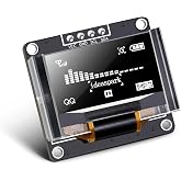 ideaspark 0.96 inch OLED Display Module with Protector Case 128x64 SSD1306 Screen Board with 4 Pins Soldered Work Great with Arduino and Raspberry Pi (White)
