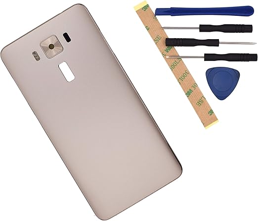 Amazon Com Replacement For Asus Zenfone 3 Deluxe 5 5 Zs550kl Metal Battery Back Cover With Rear Camera Glass Lens With Flash Switch Button Gold