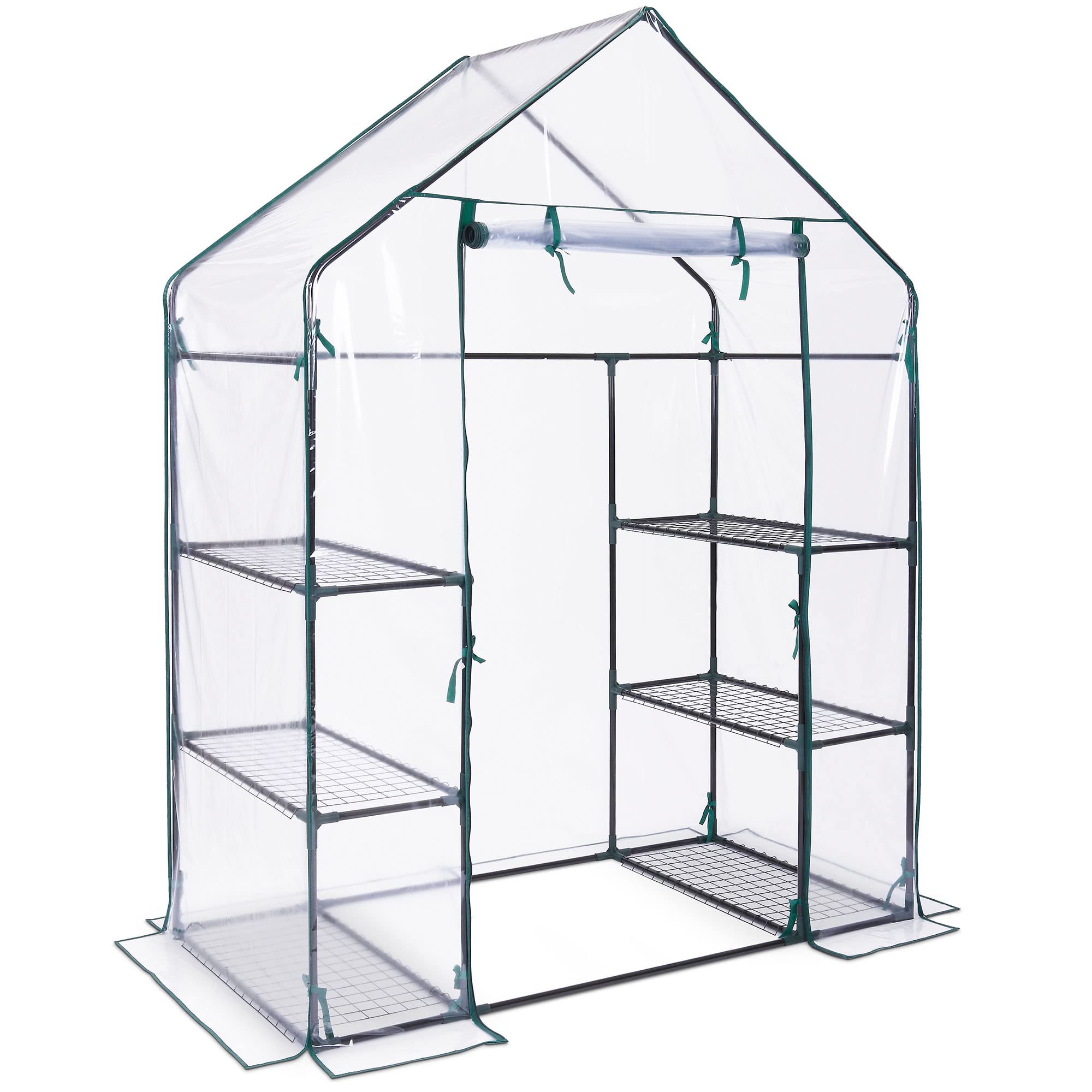 VonHaus Weatherproof Greenhouse Cover Replacement – Spare Plastic PVC Cover for Walk In Green House, Plant/Grow Houses, Various Greenhouse Frames (H195 x L143 x D73cm)