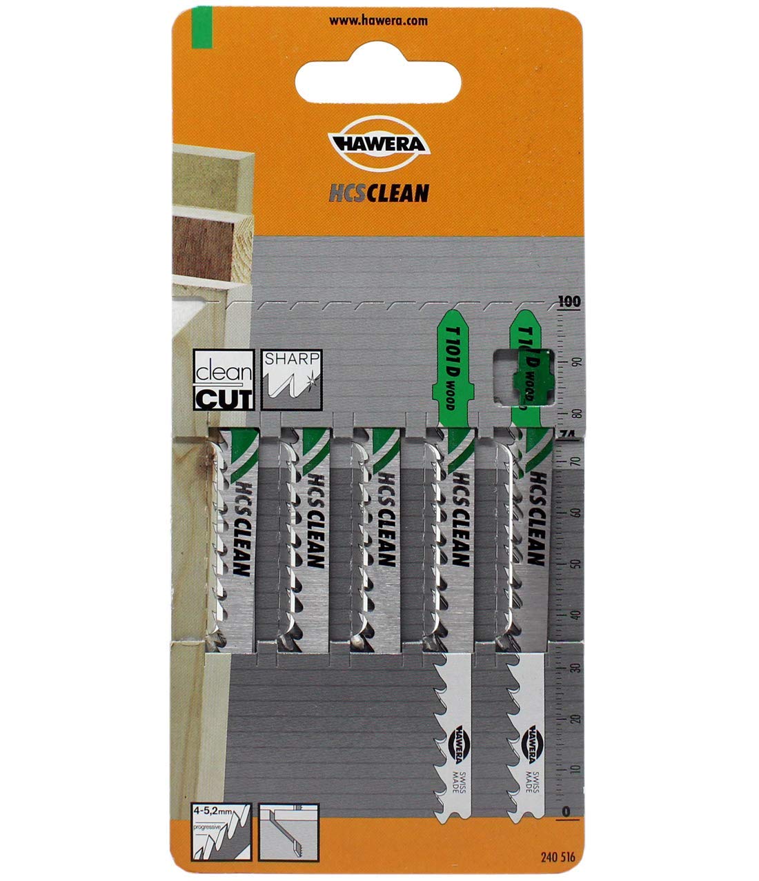 Hawera Jigsaw Blade Hcs-Clean - for Wood - T101D