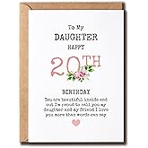 ALDDesigns To My Daughter Happy 20Th Birthday - 20Th Birthday Card Daughter - Daughter Birthday Card - Beautiful Daughter Gift - Daughter Card