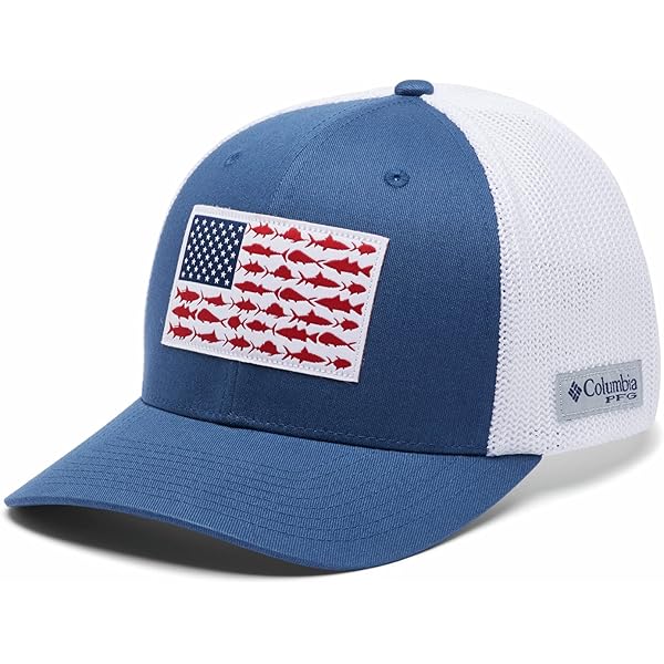 Columbia Unisex Tree Flag Mesh Ball Cap, Dark Mountain, L/XL at