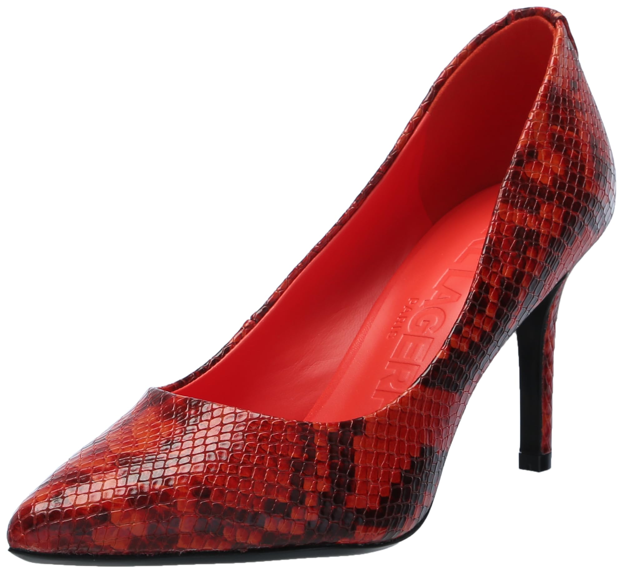 Karl Lagerfeld Paris Women’s Royale Dress Pump, Vermillon, 5