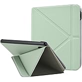 DMLuna 2-Way Stand Case for Kobo Libra Colour (Model:N428, 2024 Release), Slim and Lightweight Premium PU Leather Protective Cover with Auto Sleep Wake Feature, Agave Green