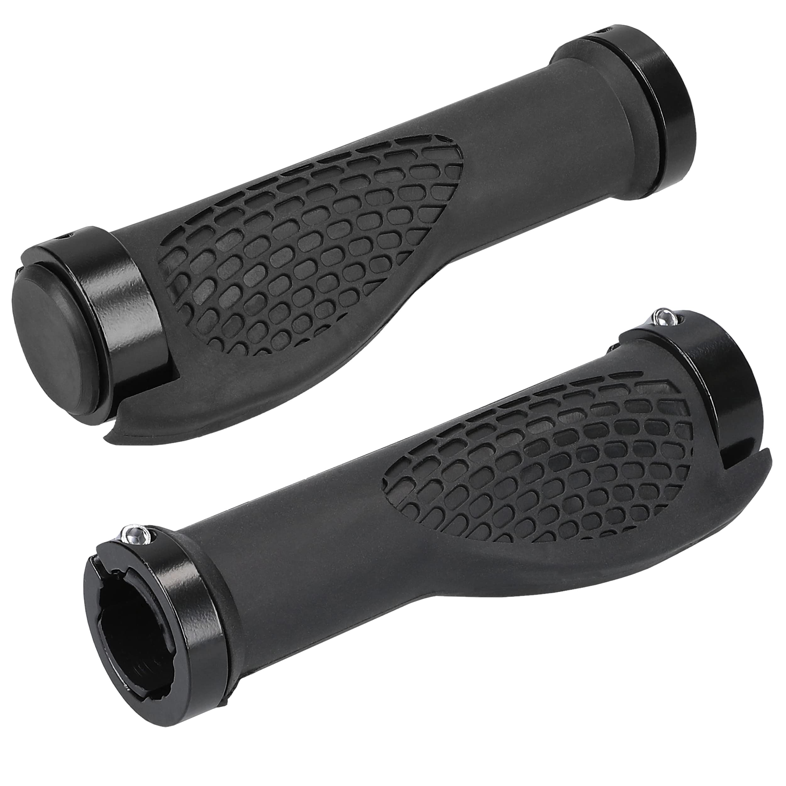 mumbi Bicycle Grips, Ergonomic Handlebar Grips 1 Pair, Black, Diameter up to 23 mm, Ergonomic 1 Pair, Black