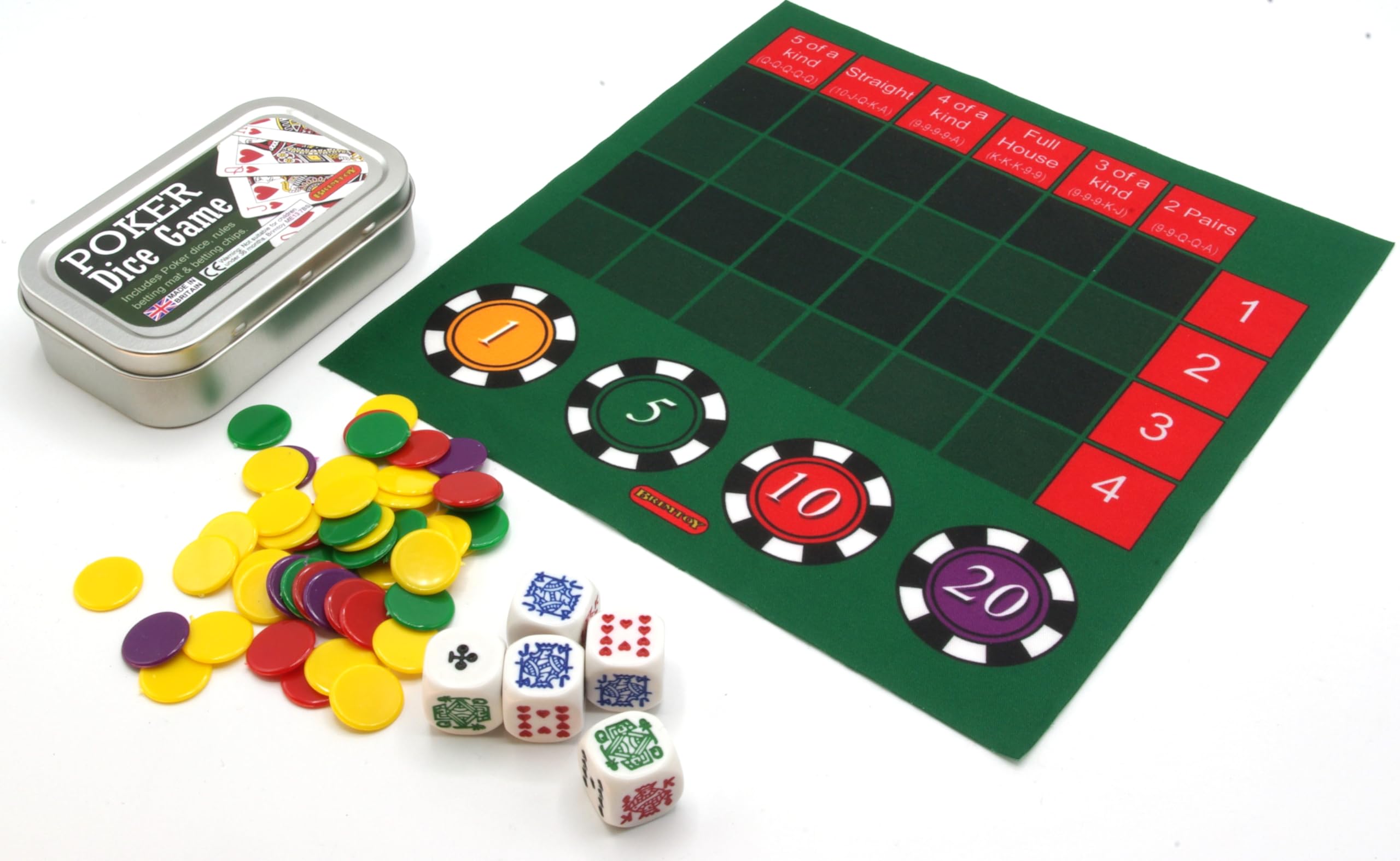 Brimtoy Pocket/Travel Poker Dice game