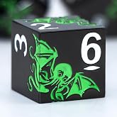 HNCCESG Cthulhu Dice Set,7-Piece Octopus Metal RPG Dice, Black Green | Heavy zinc alloy Cthulhu-inspired octopus dice with a magnetic gift box for DND and tabletop RPGs,collectors,and gifting.
