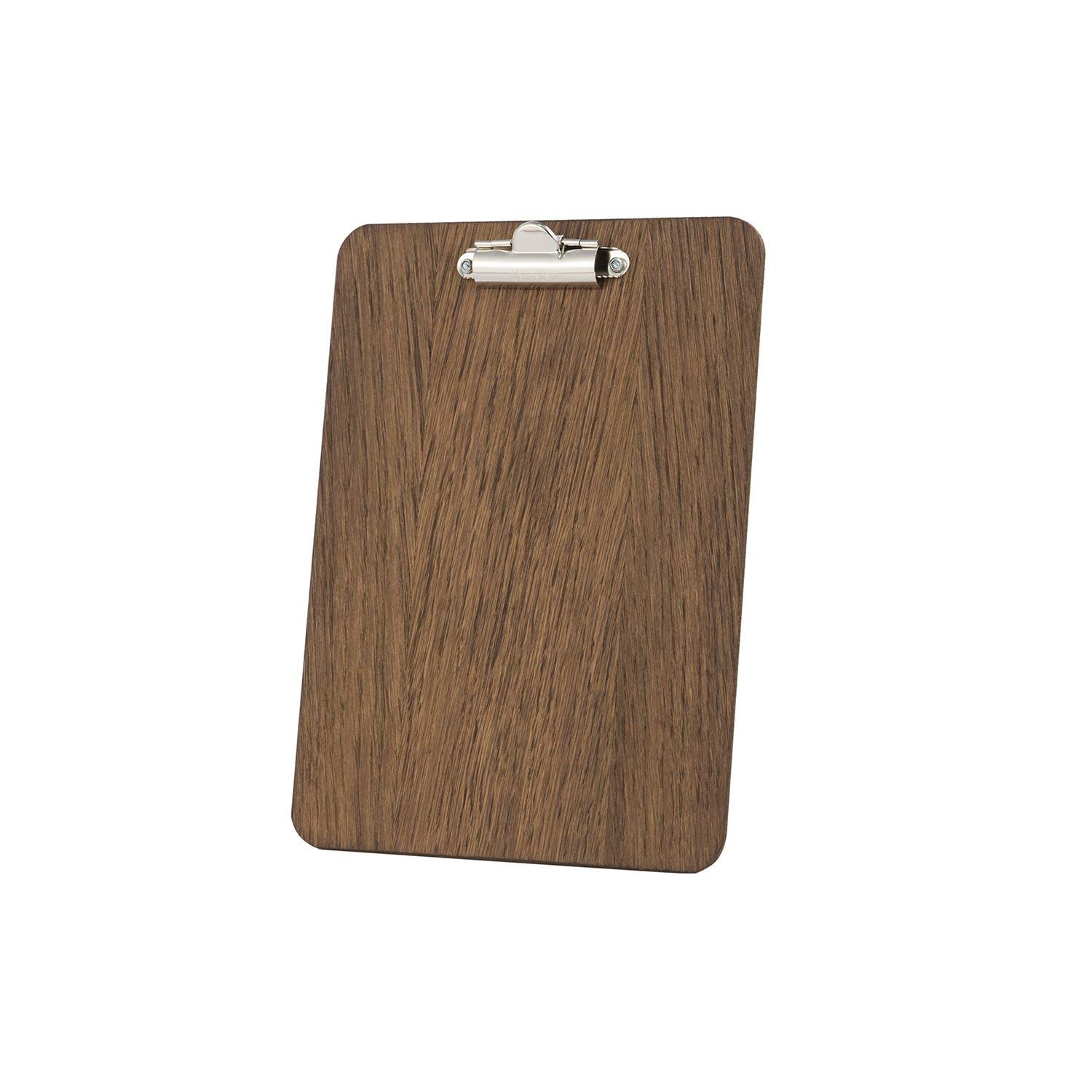 Chalkboards UK Clipboard, Wood, Dark Oak, A5, 240 x 175 mm