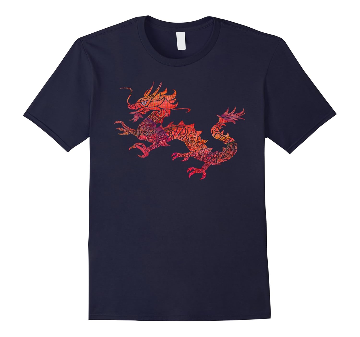 Tribal Chinese Dragon Fantasy Shirt | Red Swirl-ANZ