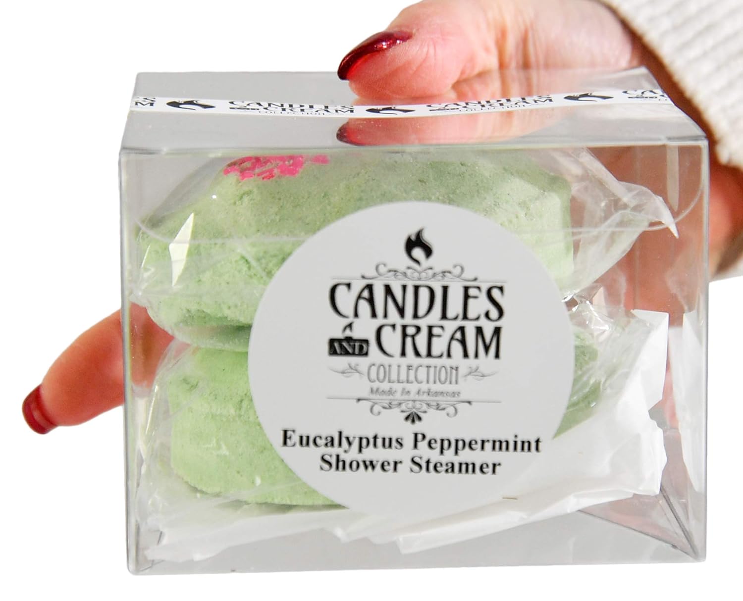 Candles and Cream Eucalyptus Peppermint Shower Steamer-Aromatherapy & Stress Relief, Restore & Soothe Body-Set of 2 : Beauty