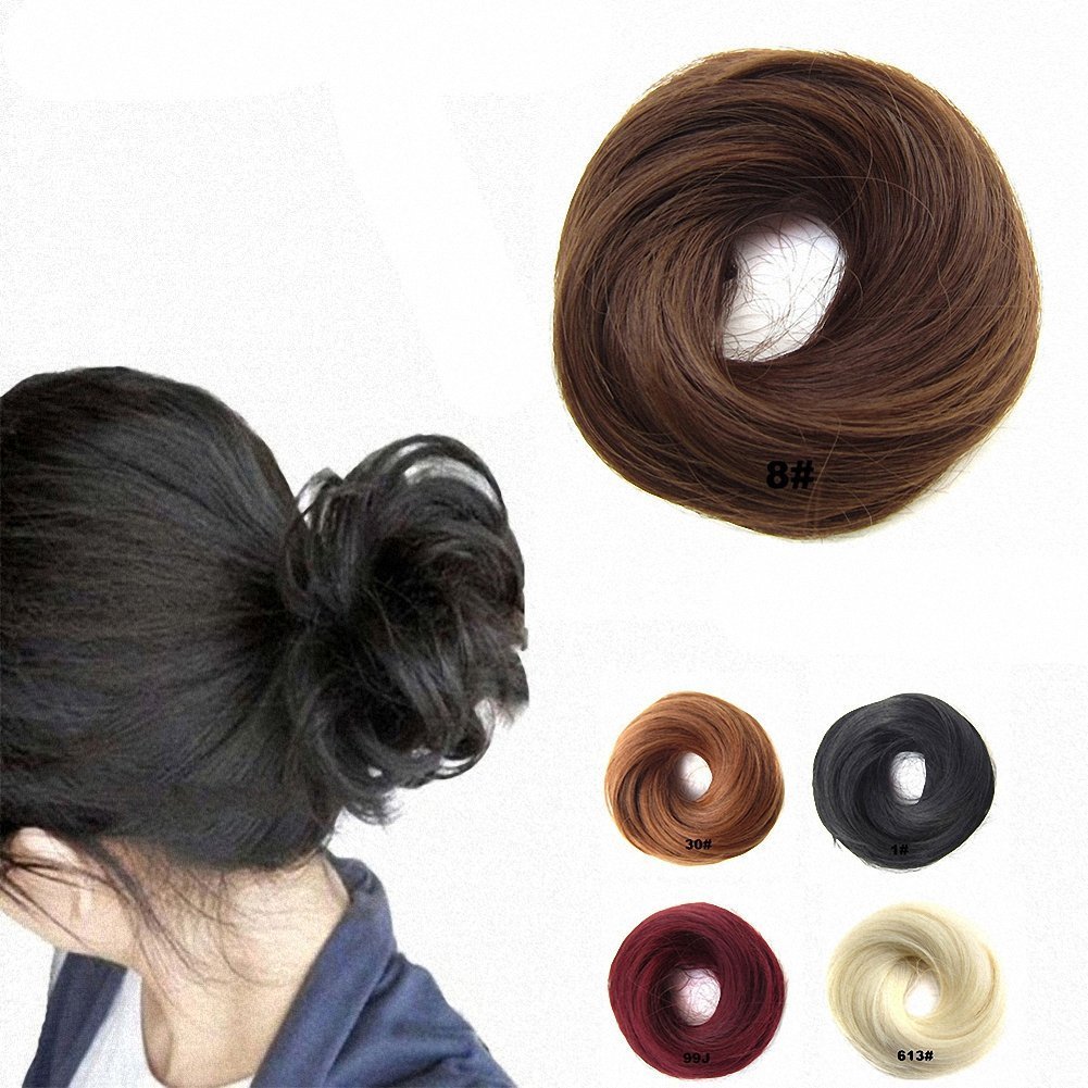 Buy 8 Medium Chestnut Brown Feshfen Scrunchy Scrunchie