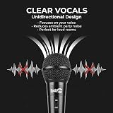 RockJam Karaoke Microphone with 3 Metre Cable Dynamic Mic 6.35mm Jack view 5