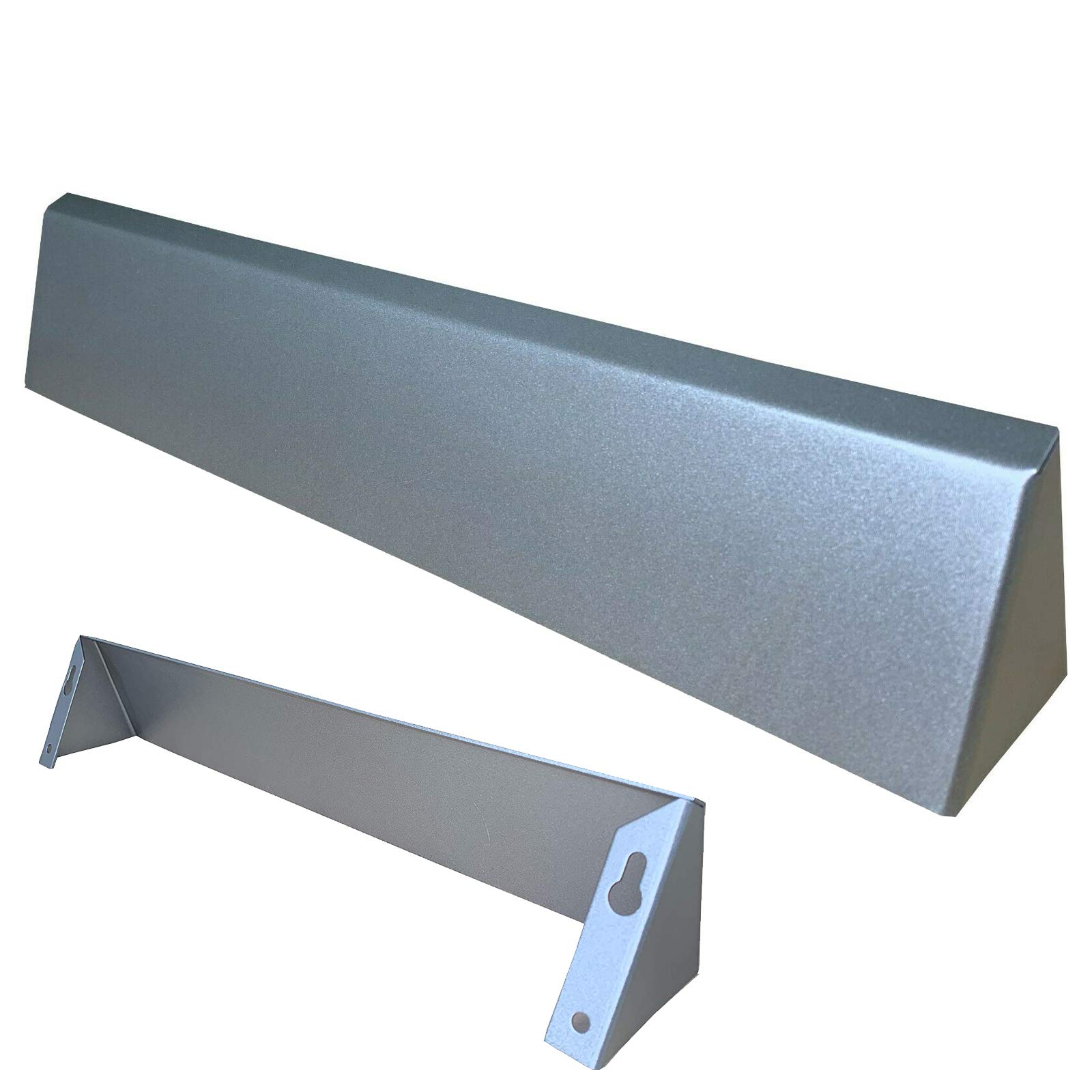 Letterbox Security Cowl Visor Guard - Extra Letter Plate Security Safety for Home - Fixings Included (Silver)