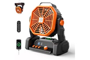 CCGIRU Portable Camping Fan Rechargeable with Inductive Charging Function, 20000mAh Battery Operated Fan, Outdoor Battery Powered Fan, 3 Timer for Picnic, Fishing, Travel, Home