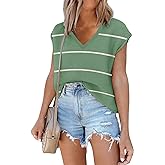 SAUKOLE Women's Sleeveless Sweater Vest Casual V Neck Cap Sleeve Knit Pullover Tank Tops 2026 Spring Clothes