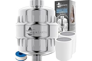 Shower Filter for Hard Water Shower Head Filter to Remove Chlorine Fluoride Water Softener Coconut Shell Activated Carbon Red