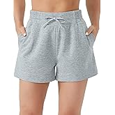 THE GYM PEOPLE Women's Drawstring Sweat Shorts High Waisted Summer Workout Lounge Shorts with Pockets