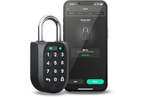 igloohome New Smart Padlock 2 (SP2), The Toughest Smart Padlock – Generate Access from Anywhere with The Mobile app (iOS/Android) – No WiFi Needed, Waterproof & Rechargeable