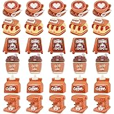 SUNNYCLUE 1 Box 36Pcs 6 Styles Coffee Resin Charms Cute Cabochons Flatback Bulk Colorful Sweet Assorted Cafe Charms for Jewelry Making Diy Craft Decorations Scrapbooking Embellishments Hair Clip Women