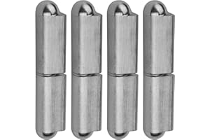 MOUNTAIN_ARK 4 Pack 4" x 3/4" Weld On Bullet Hinges, 304 Stainless Steel Heavy Duty Weldable Barrel Hinges for Trailer Ramp Gate BBQ Smoker