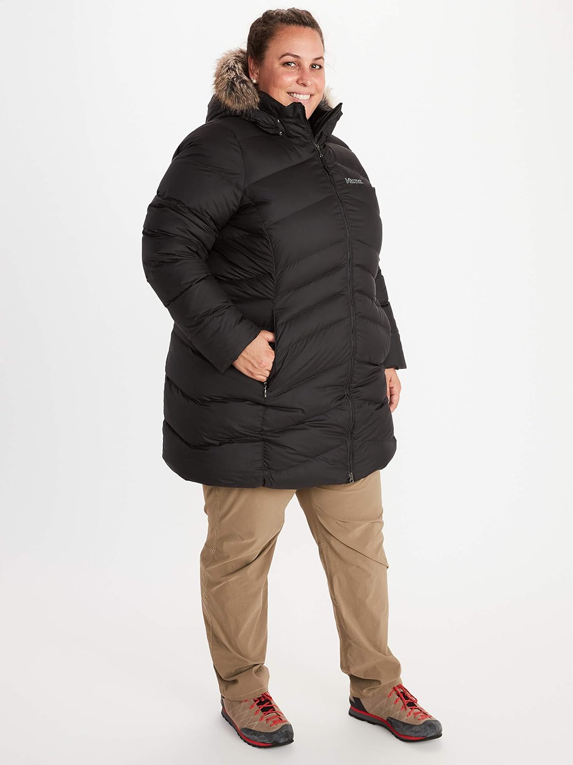 Marmot Women's Montreal Knee-length Down Puffer Coat: Clothing