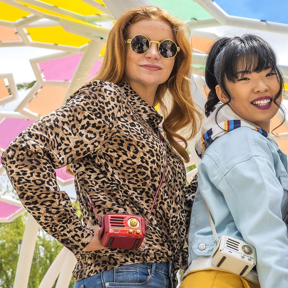 Retro Bluetooth Speaker, MUZEN OTR Vintage Wireless FM Radio with Loud Volume, Portable Bluetooth Speaker,Gift for Family Friend Birthday Holiday Outdoor Home Décor Camping Car - Crimson Red: Home Audio & Theater