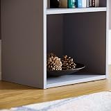 Vida Designs Oxford 4 Tier Cube Bookcase Grey Wood Shelving Unit view 5