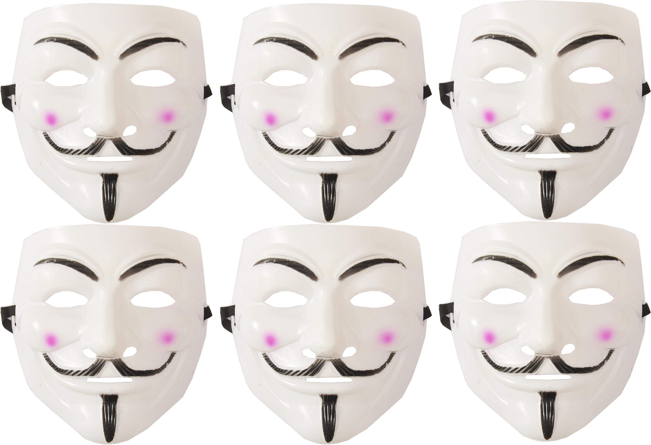 Ciao Pack of 6 Masks Anonymous Vendetta Guy Fawkes