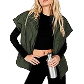 Himosyber Womens Puffer Vest Stand Collar Cap Sleeve Quilted Jackets 2025 Fall Winter Coat with Pockets