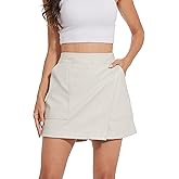Fashyee Faux Leather Skorts Women - Mini Shorts Wrapped Skirt Pleather Dressy S-XXL