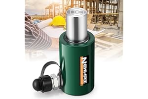 Newhai 10 ton Hydraulic Ram Jack Cylinder 2''/50mm Stroke Industrial Lifting Cylinder Retract Automatically (10 ton)