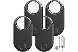 Hendari 2025 [Apple MFi Certified] (iOS Only) Air Tags 4 Pack, Bluetooth Tracker and Key Finder Compatible with Apple Find My, Works Like AirTags for Luggage/Suitcases/Backpack, Replaceable Battery