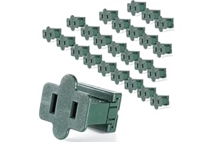 GFQHF Female Vampire Plug - 25PCS SPT-1 Green Electric Plugs for Christmas Light Strings & Lamps and DIY Projects