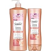 Suave Bonding Infusion Repairing Conditioner 2-Size Bundle, Intense Moisture Restores Shine & Resilience to Weak, Damaged Hair