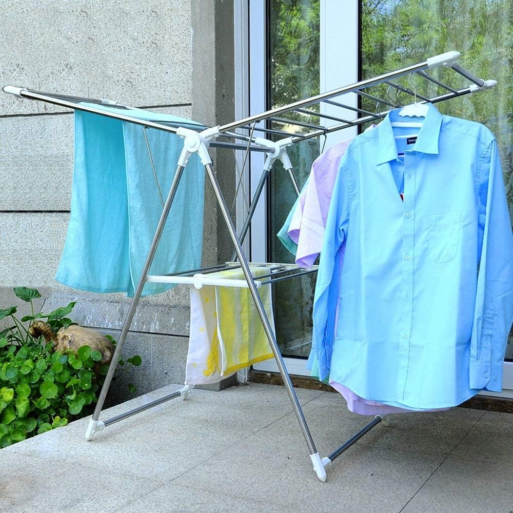 aipipl Easy to install,Winged Folding Clothes Airer, Drying Space