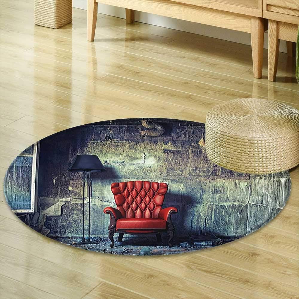 Print Area Rug Armchair Floor Lamp In Grunge Interior Damaged Messy Abandoned House Windows Perfect For Any Room Floor Carpet Amazon Co Uk Kitchen Home