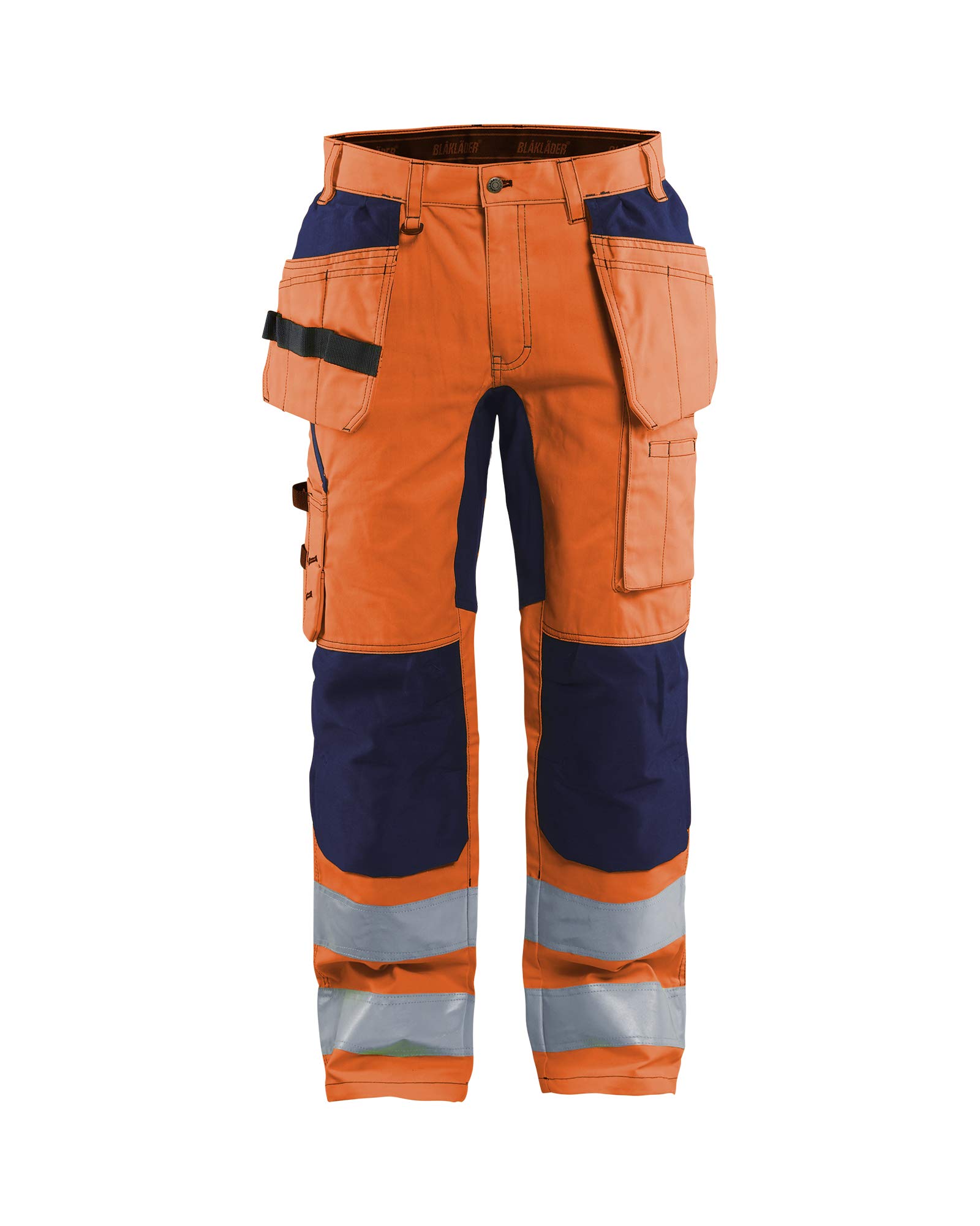 Blaklader 155218115389C64 Stretch Work Trousers High Vis Orange/Navy C64